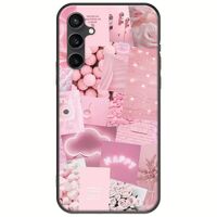 Aesthetic Pink Samsung Galaxy S23 FE 5G Black TPU (Μαύρη Σιλικόνη)