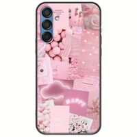 Aesthetic Pink Samsung Galaxy M15 5G Black TPU (Μαύρη Σιλικόνη)