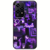 Aesthetic Purple Honor 200 Lite 5G Black TPU (Μαύρη Σιλικόνη)
