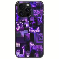 Aesthetic Purple iPhone 16 Pro Max Black TPU (Μαύρη Σιλικόνη)