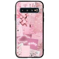 Aesthetic Pink Samsung Galaxy S10 Groove TPU (Tempered Glass και TPU)