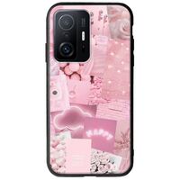 Aesthetic Pink Xiaomi 11T / 11T Pro Groove TPU (Tempered Glass και TPU)