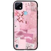 Aesthetic Pink Realme C21Y / Realme C25Y Groove TPU (Tempered Glass και TPU)