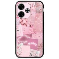 Aesthetic Pink Xiaomi Redmi 13 4G Groove TPU (Tempered Glass και TPU)