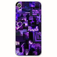 Aesthetic Purple Sony Xperia XA Flexible TPU (Διάφανη Σιλικόνη)