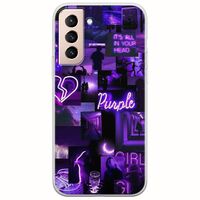 Aesthetic Purple Samsung Galaxy S21 FE 5G Flexible TPU (Διάφανη Σιλικόνη)