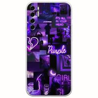 Aesthetic Purple TCL 20S / 20 5G / 20L / 20L+ Flexible TPU (Διάφανη Σιλικόνη)