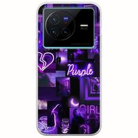 Aesthetic Purple Vivo X80 Flexible TPU (Διάφανη Σιλικόνη)