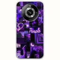 Aesthetic Purple Realme 11 Pro 5G Flexible TPU (Διάφανη Σιλικόνη)