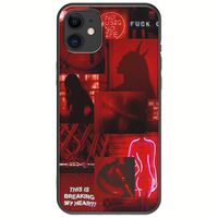 Aesthetic Red iPhone 11 Black TPU (Μαύρη Σιλικόνη)
