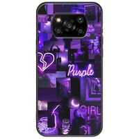 Aesthetic Purple Xiaomi Poco X3 NFC / X3 Pro Black TPU (Μαύρη Σιλικόνη)