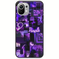 Aesthetic Purple Xiaomi Mi 11 Lite / 11 Lite NE / 5G Black TPU (Μαύρη Σιλικόνη)