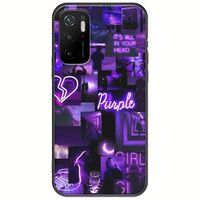 Aesthetic Purple Xiaomi Poco M3 Pro 5G Black TPU (Μαύρη Σιλικόνη)