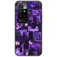 Aesthetic Purple Xiaomi Redmi 10 Black TPU (Μαύρη Σιλικόνη)