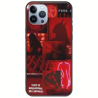 Aesthetic Red iPhone 12 Pro Black TPU (Μαύρη Σιλικόνη)