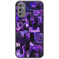 Aesthetic Purple Samsung Galaxy M13 4G Black TPU (Μαύρη Σιλικόνη)