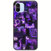 Aesthetic Purple Xiaomi Redmi A2 Black TPU (Μαύρη Σιλικόνη)