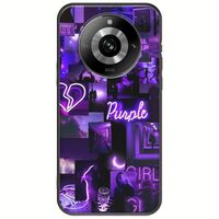 Aesthetic Purple Realme 11 Pro 5G Black TPU (Μαύρη Σιλικόνη)