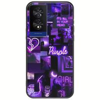 Aesthetic Purple TCL 40 NXTPAPER 4G Black TPU (Μαύρη Σιλικόνη)