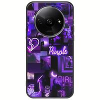 Aesthetic Purple Xiaomi Redmi A3 Black TPU (Μαύρη Σιλικόνη)