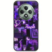 Aesthetic Purple Oppo Reno 12 F 5G Black TPU (Μαύρη Σιλικόνη)