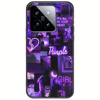 Aesthetic Purple Xiaomi 14T 5G Black TPU (Μαύρη Σιλικόνη)
