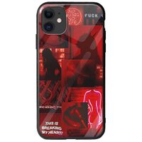 Aesthetic Red iPhone 11 Groove TPU (Tempered Glass και TPU)