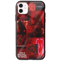 Aesthetic Red iPhone 12 mini Groove TPU (Tempered Glass και TPU)