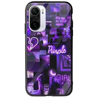 Aesthetic Purple Xiaomi Poco F3 Groove TPU (Tempered Glass και TPU)