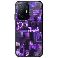 Aesthetic Purple Xiaomi 11T / 11T Pro Groove TPU (Tempered Glass και TPU)