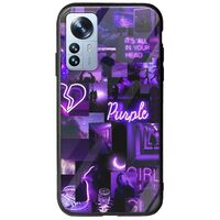 Aesthetic Purple Xiaomi 12 Pro Groove TPU (Tempered Glass και TPU)