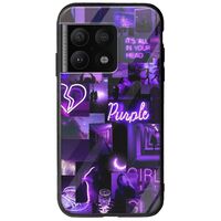 Aesthetic Purple OnePlus 10 Pro Groove TPU (Tempered Glass και TPU)