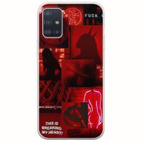 Aesthetic Red Samsung Galaxy A71 Flexible TPU (Διάφανη Σιλικόνη)