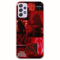 Aesthetic Red Samsung Galaxy A52 (4G/5G) A52s Flexible TPU (Διάφανη Σιλικόνη)