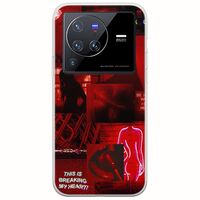 Aesthetic Red Vivo X80 Pro Flexible TPU (Διάφανη Σιλικόνη)