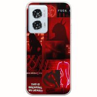 Aesthetic Red Motorola Edge 50 Fusion 5G Flexible TPU (Διάφανη Σιλικόνη)