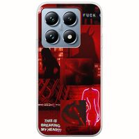 Aesthetic Red Xiaomi 14T Pro 5G Flexible TPU (Διάφανη Σιλικόνη)