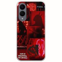Aesthetic Red Samsung Galaxy S25 Edge 5G Flexible TPU (Διάφανη Σιλικόνη)