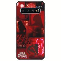 Aesthetic Red Samsung Galaxy S10 Black TPU (Μαύρη Σιλικόνη)