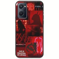 Aesthetic Red Realme 9i Black TPU (Μαύρη Σιλικόνη)