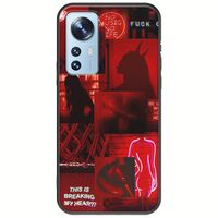 Aesthetic Red Xiaomi 12 / 12X Black TPU (Μαύρη Σιλικόνη)
