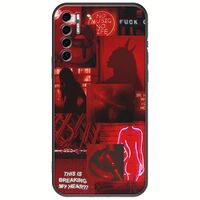 Aesthetic Red TCL 20S / 20 5G / 20L / 20L+ Black TPU (Μαύρη Σιλικόνη)