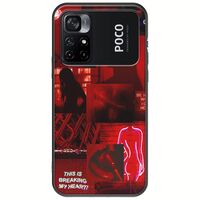 Aesthetic Red Xiaomi Poco M4 Pro 4G Black TPU (Μαύρη Σιλικόνη)