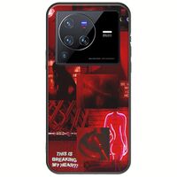 Aesthetic Red Vivo X80 Pro Black TPU (Μαύρη Σιλικόνη)