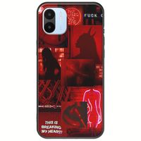Aesthetic Red Xiaomi Redmi A2 Black TPU (Μαύρη Σιλικόνη)