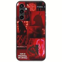Aesthetic Red Samsung Galaxy S23 FE 5G Black TPU (Μαύρη Σιλικόνη)