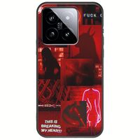 Aesthetic Red Xiaomi 14 5G Black TPU (Μαύρη Σιλικόνη)