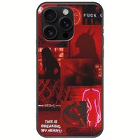 Aesthetic Red iPhone 16 Pro Max Black TPU (Μαύρη Σιλικόνη)