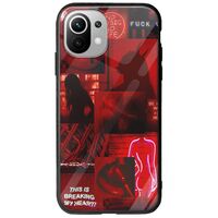 Aesthetic Red Xiaomi Mi 11 Lite / 11 Lite NE / 5G Groove TPU (Tempered Glass και TPU)