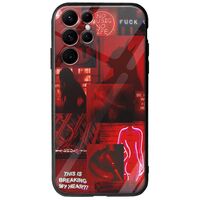 Aesthetic Red Samsung Galaxy S22 Ultra Groove TPU (Tempered Glass και TPU)